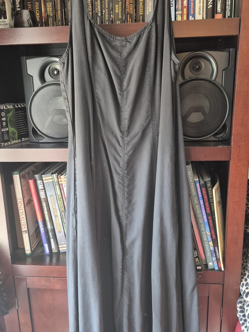Universal Thread Black Textured Maxi Dress